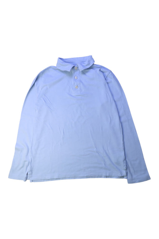 A Blue Long Sleeve Polos from Crewcuts in size 8Y for boy. (Front View)