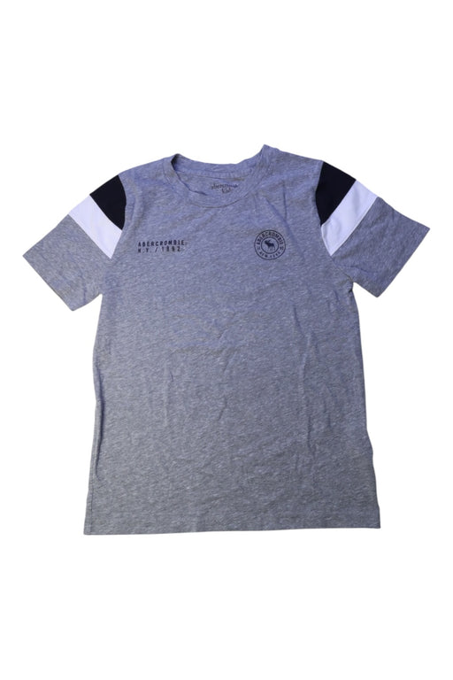 A Grey Short Sleeve T Shirts from Abercrombie & Fitch in size 9Y for boy. (Front View)