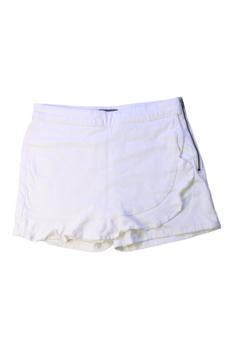 A White Shorts from DL1961 in size 12Y for girl. (Front View)