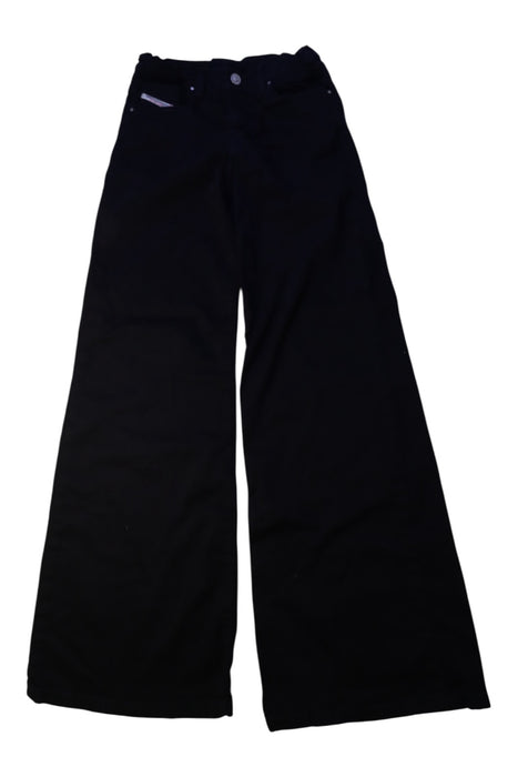 A Black Casual Pants from Diesel in size 12Y for neutral. (Front View)