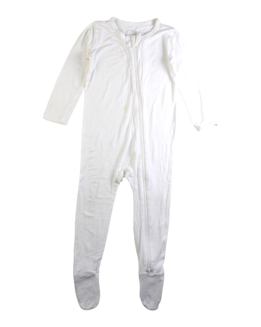 A White Onesies from Kyte Baby in size 18-24M for neutral. (Front View)