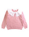 A Pink Knit Sweaters from La Coqueta in size 4T for girl. (Front View)