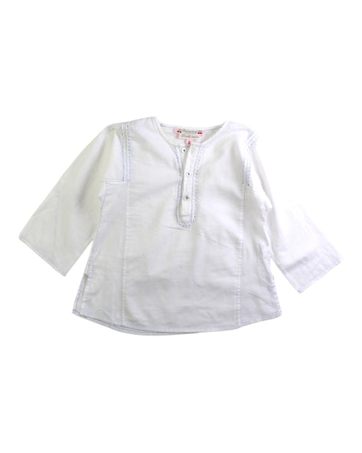 A White Long Sleeve Shirts from Bonpoint in size 2T for girl. (Front View)