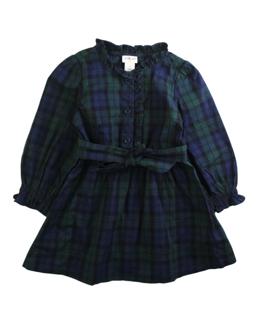 A Green Long Sleeve Dresses from Crewcuts in size 2T for girl. (Front View)