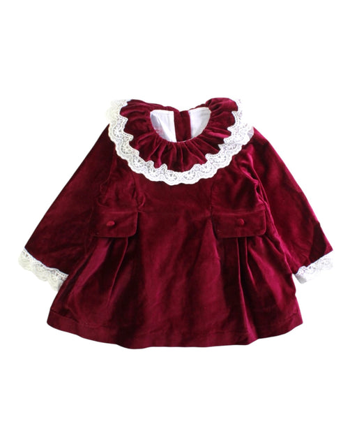 A Burgundy Dress Sets from La Coqueta in size 2T for girl. (Front View)