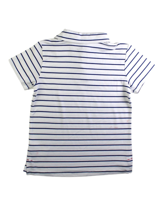 A White Short Sleeve Polos from Crewcuts in size 4T for boy. (Back View)