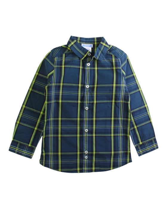 A Blue Long Sleeve Shirts from Jacadi in size 4T for boy. (Front View)