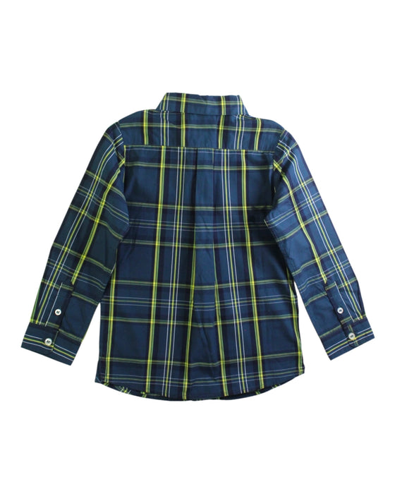 A Blue Long Sleeve Shirts from Jacadi in size 4T for boy. (Back View)