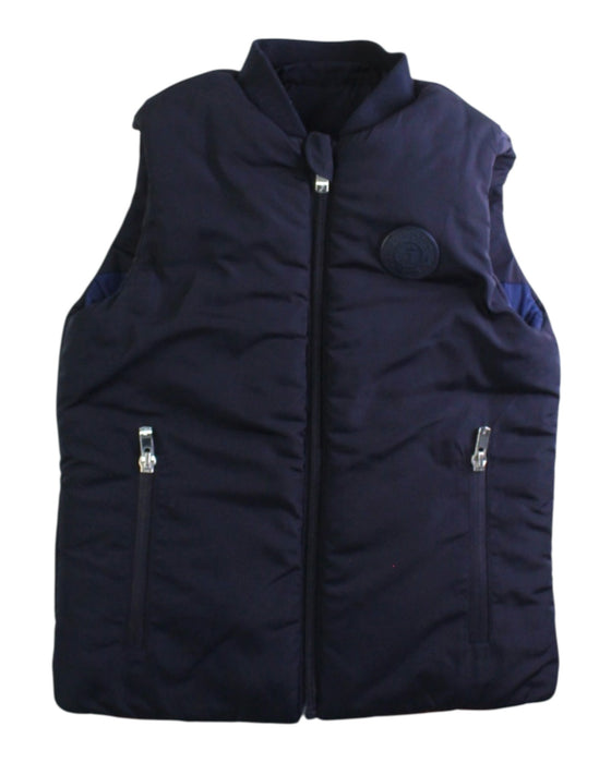 A Navy Outerwear Vests from Jacadi in size 6T for boy. (Back View)