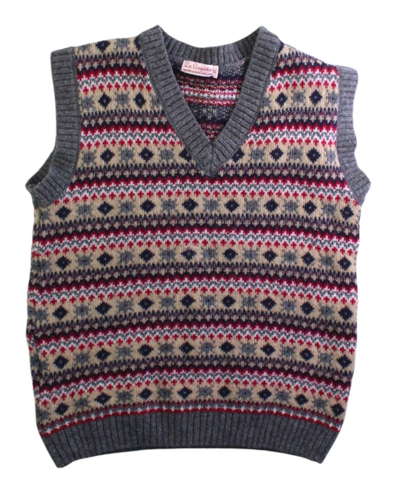 A Grey Sweater Vests from La Coqueta in size 4T for boy. (Front View)