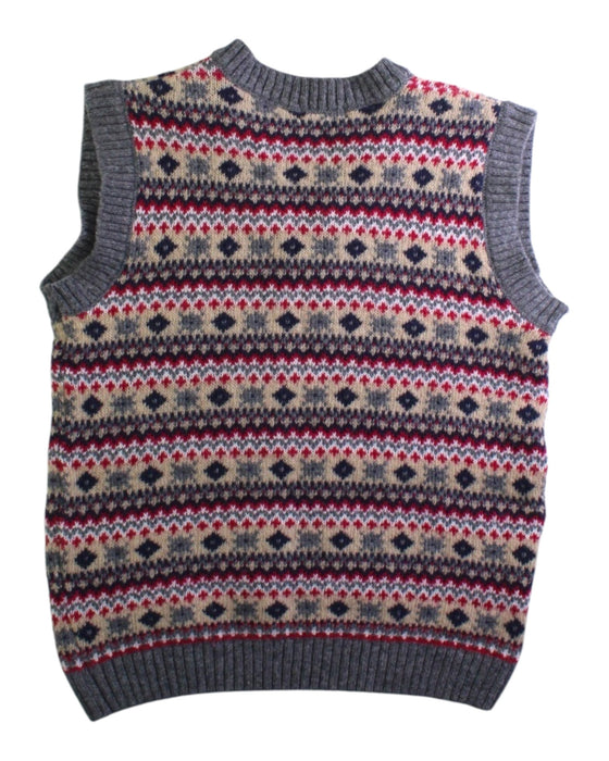 A Grey Sweater Vests from La Coqueta in size 4T for boy. (Back View)