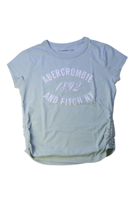 A Blue Short Sleeve T Shirts from Abercrombie & Fitch in size 11Y for girl. (Front View)