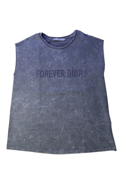 A Blue Sleeveless T Shirts from Dior in size 12Y for girl. (Front View)