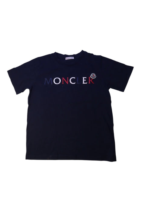 A Navy Short Sleeve T Shirts from Moncler in size 10Y for boy. (Front View)