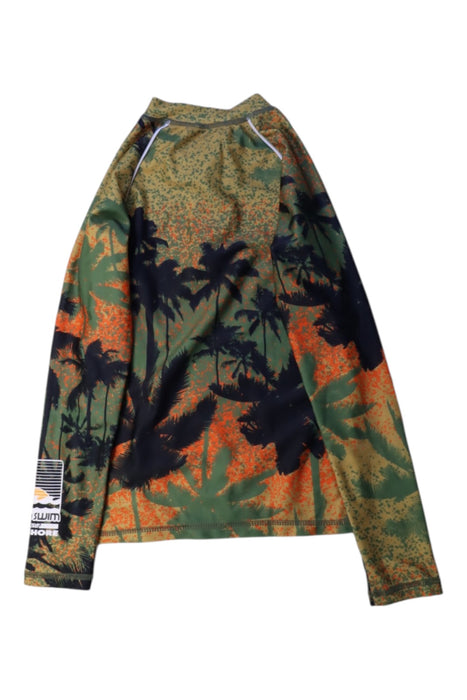 A Green Rash Guards from Molo in size 7Y for girl. (Back View)