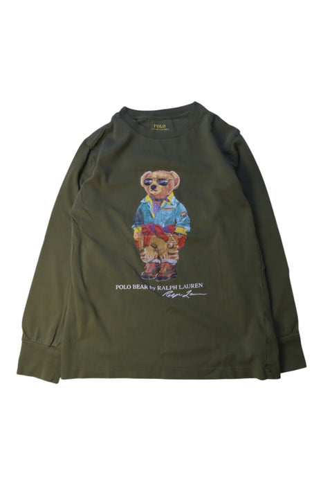 A Green Long Sleeve T Shirts from Polo Ralph Lauren in size 8Y for boy. (Front View)