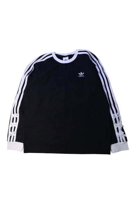 A Black Long Sleeve T Shirts from Adidas in size 12Y for girl. (Front View)