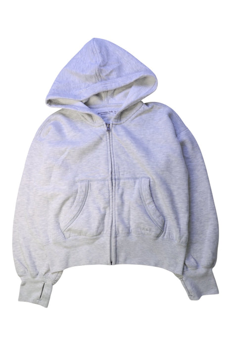 A Grey Hooded Sweatshirts from Abercrombie & Fitch in size 11Y for neutral. (Front View)