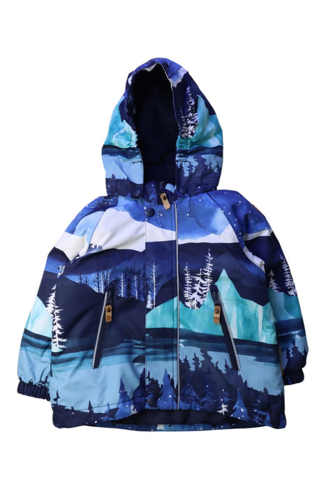 A Blue Puffer/Quilted Jackets from Reima in size 2T for neutral. (Front View)