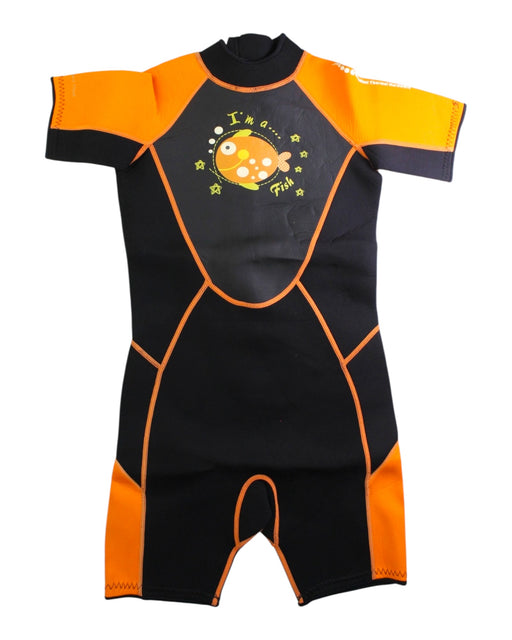 A Orange Wetsuits from Aquasport in size 10Y for neutral. (Front View)