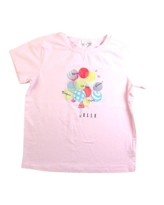 A Pink Short Sleeve T Shirts from ELLE in size 7Y for girl. (Front View)