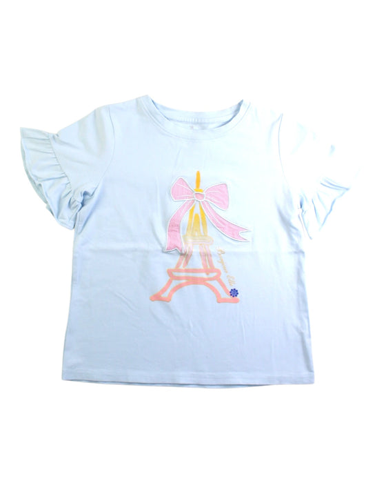 A Blue Short Sleeve Tops from ELLE in size 7Y for girl. (Front View)