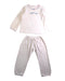 A Ivory Pyjama Sets from Petit Bateau in size 3T for girl. (Front View)