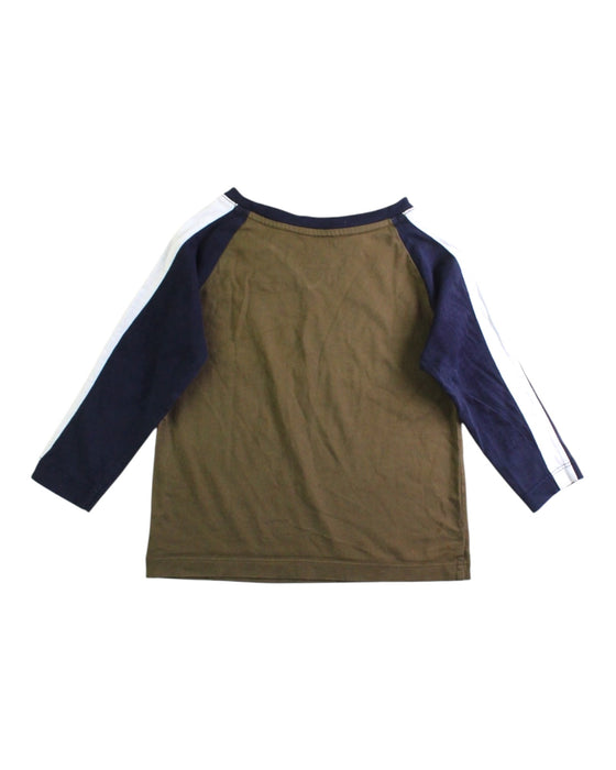 A Brown Long Sleeve T Shirts from Petit Bateau in size 3T for boy. (Back View)