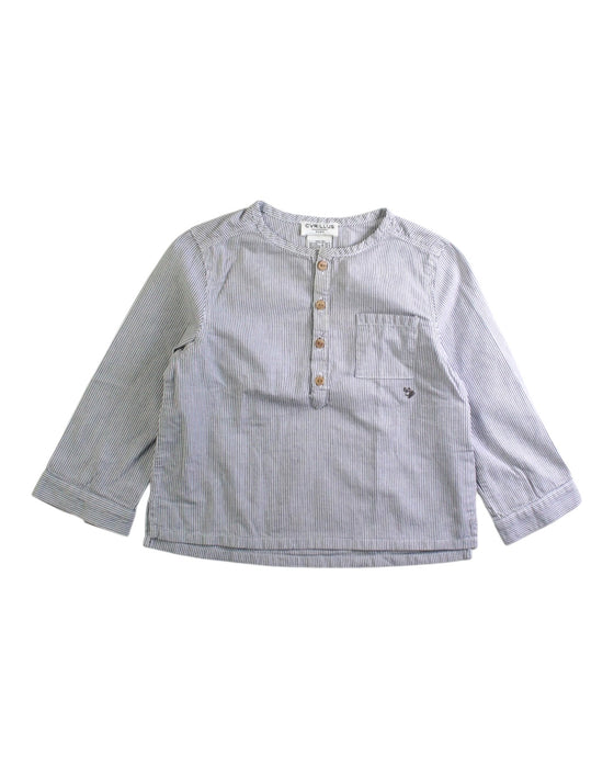 A Grey Long Sleeve Shirts from Cyrillus in size 12-18M for boy. (Front View)