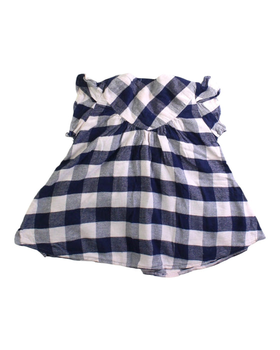 A Navy Sleeveless Dresses from Mapero in size 6-12M for girl. (Back View)