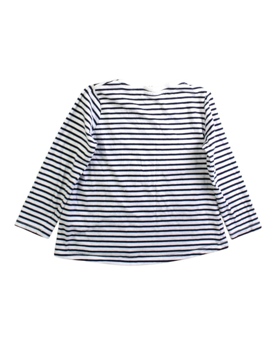 A White Long Sleeve Tops from Seed in size 4T for girl. (Back View)