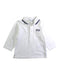 A White Long Sleeve Polos from Boss in size 6-12M for boy. (Front View)