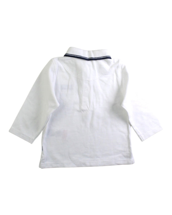 A White Long Sleeve Polos from Boss in size 6-12M for boy. (Back View)