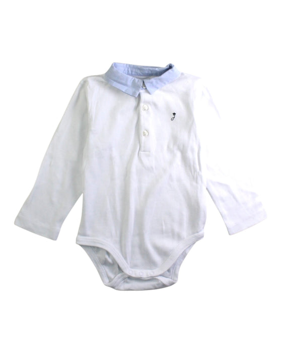 A White Long Sleeve Bodysuits from Jacadi in size 3T for boy. (Front View)
