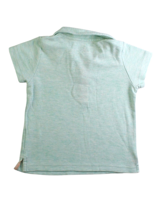 A Green Short Sleeve Polos from Kingkow in size 12-18M for boy. (Back View)