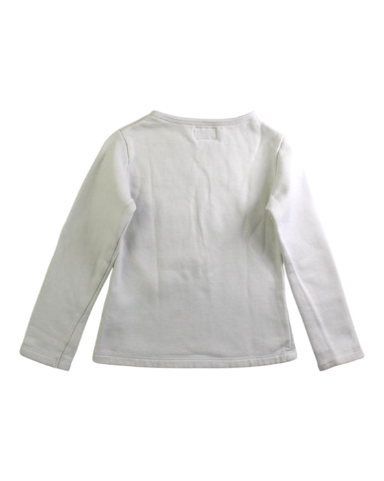 A White Long Sleeve Tops from La Compagnie des Petits in size 4T for girl. (Back View)