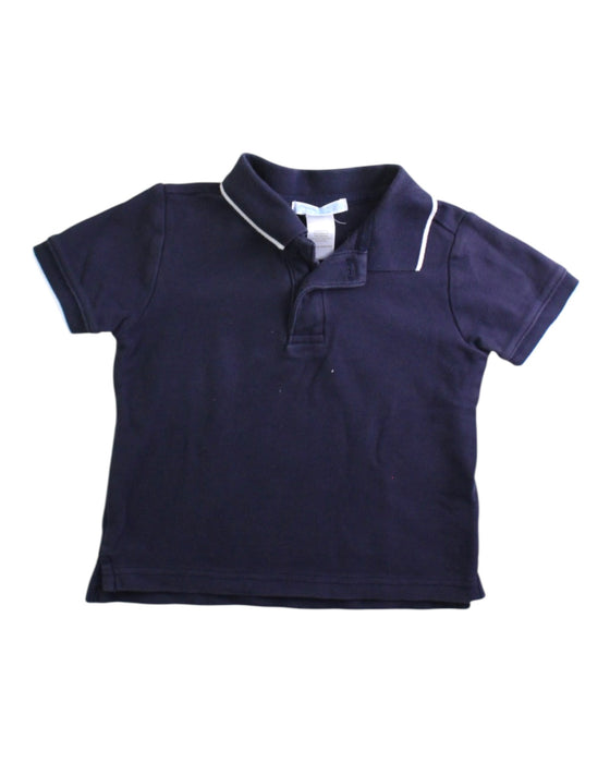 A Navy Short Sleeve Polos from Janie & Jack in size 12-18M for boy. (Front View)