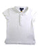 A White Short Sleeve Polos from Polo Ralph Lauren in size 4T for girl. (Front View)