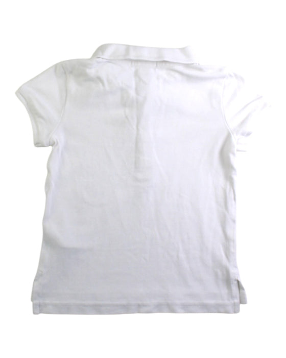 A White Short Sleeve Polos from Polo Ralph Lauren in size 4T for girl. (Back View)