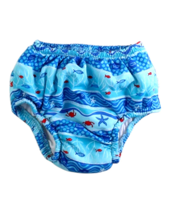 A Blue Swim Diapers from i play in size 2T for boy. (Front View)