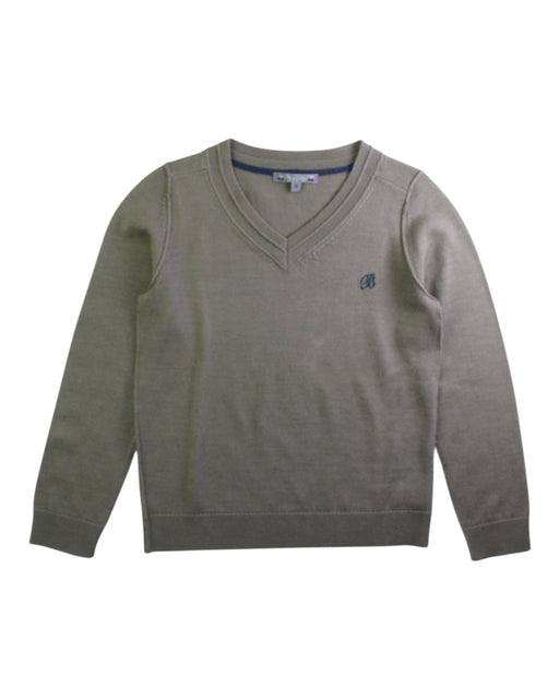 A Grey Knit Sweaters from Bonpoint in size 8Y for boy. (Front View)