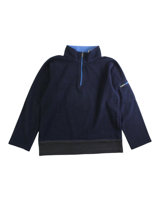 A Navy Zippered Sweatshirts from L.L.Bean in size 8Y for boy. (Front View)