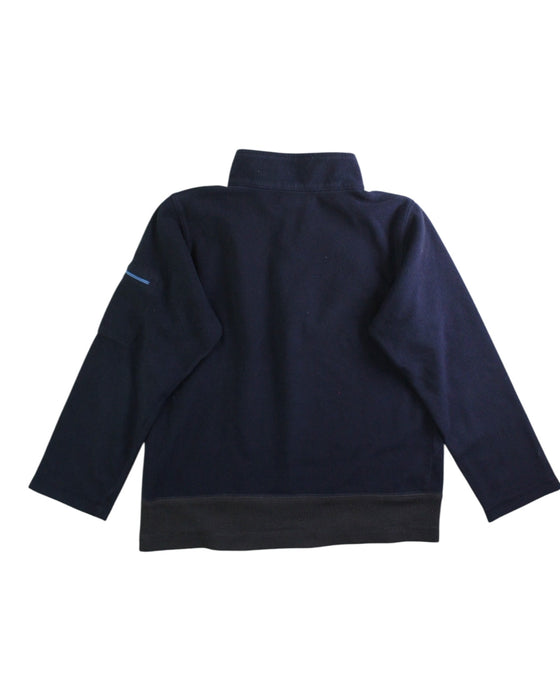 A Navy Zippered Sweatshirts from L.L.Bean in size 8Y for boy. (Back View)