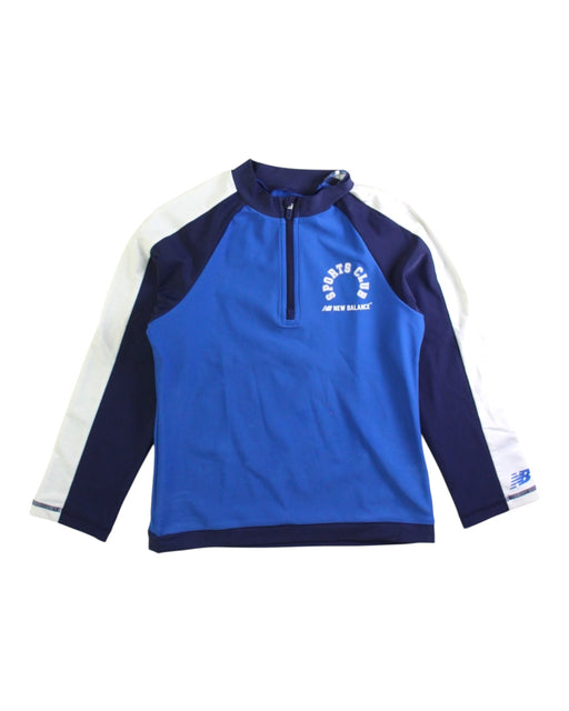 A Blue Rash Guards from New Balance in size 7Y for boy. (Front View)