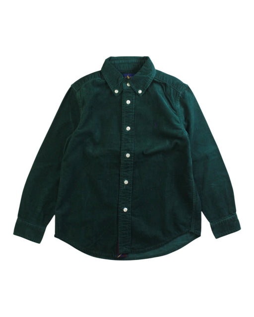 A Green Long Sleeve Shirts from Ralph Lauren in size 6T for boy. (Front View)