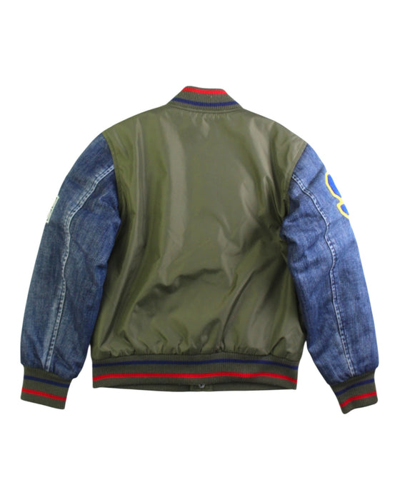 A Green Lightweight Jackets from Diesel in size 8Y for boy. (Back View)