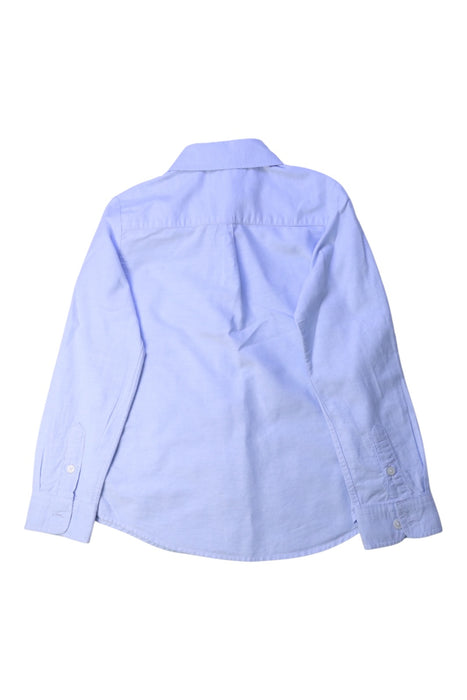 A Blue Long Sleeve Shirts from Jacadi in size 6T for boy. (Back View)
