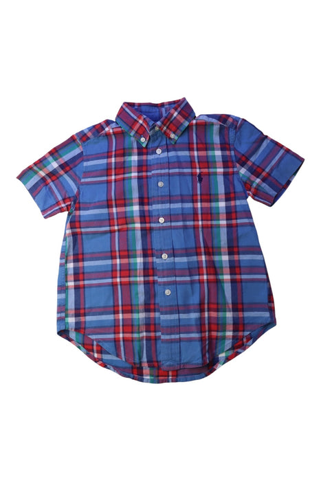 A Blue Short Sleeve Shirts from Ralph Lauren in size 4T for boy. (Front View)