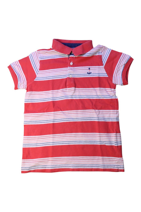 A Red Short Sleeve Polos from Mayoral in size 5T for boy. (Front View)