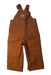 A Brown Long Overalls from Carhartt in size 2T for boy. (Front View)